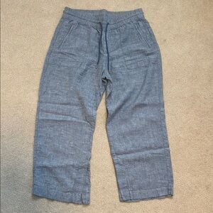 Athleta Retreat Linen Mid Rise Wide Leg Pant